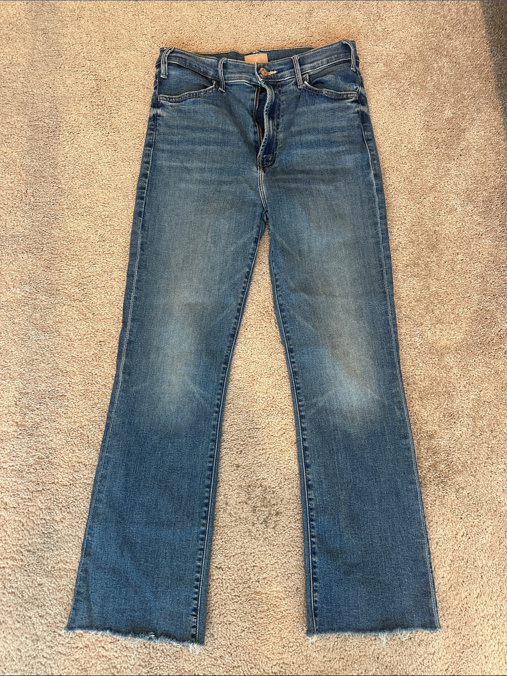MOTHER Women's Cropped Ankle Jeans in Medium Blue